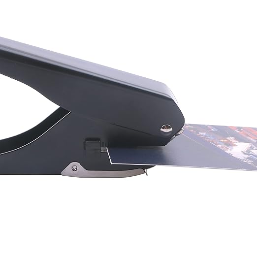 ID Card Slot Punch Badge Slot Hole Puncher Name Tag Punch Hand Held Hole Punch for PVC Cards ID Cards Photo Tag (Black, Slot Punch)