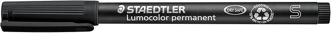 STAEDTLER Lumocolor Universal Pen, Felt Tip, Permanent Marker, Box of 8 Assorted Color Pens, 0.4mm 313 WP8