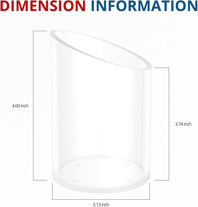 Pen Holder for Desk Organizer, Acrylic Makeup Brush Organizer Sanitizer Holder Pen and Pencil Holder for Office, Home, School, Clear