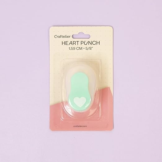 Craftelier - 5/8 Inch Heart Hole Punch with Lever Press | Hole Puncher for Paper Crafts | Heart Punch for Scrapbooking, DIY Cards & Journals | Hole Puncher for Paper & Cardstock.
