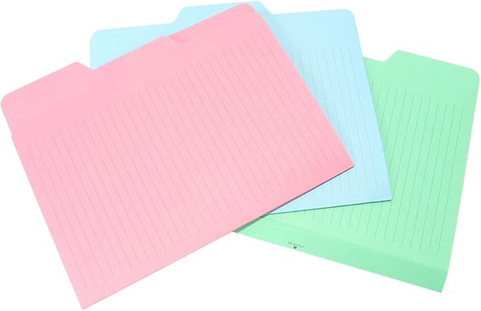 Find It File Folders - Pack of 12 Tabbed, Letter Size Calendar Filing Folders for Office, School and Home Organization, Back to School Supplies for College Students - Assorted Colors