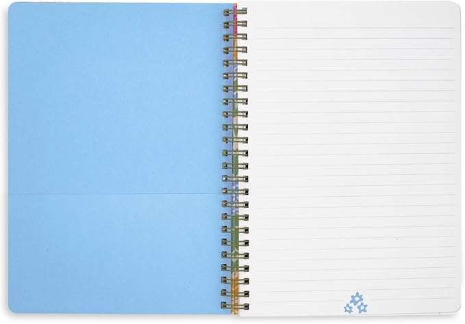 Steel Mill & Co Cute Mini Spiral Notebook, 8.25" x 6.25" Journal with Durable Hardcover and 160 Lined Pages (Sunflower)