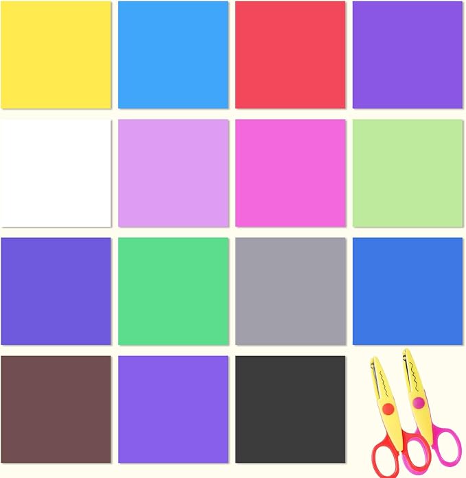 UCEC 36 Pack Craft Scissors - Decorative Edge, Zig Zag, Scrapbooking, Fancy, Pattern Scissors for Crafting