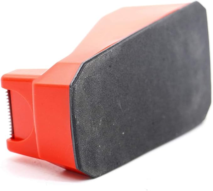 Cute Red Desk Tape Dispensers, 1 Pack with 12Rolls Transparent Tape, 1 Inch Core, for School, Office and Home DIY, BOMEI PACK