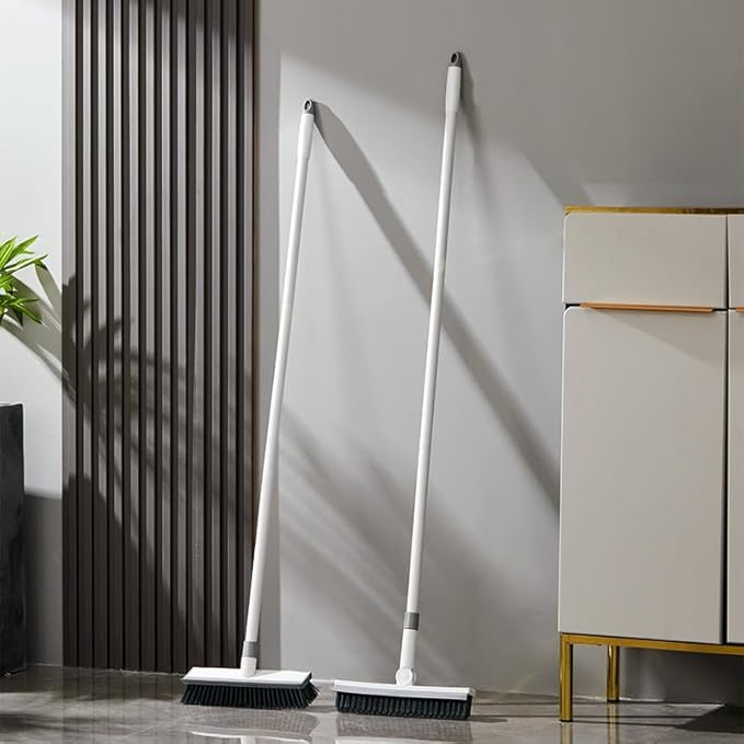 Telescopic Floor Brush with Long Handle, Adjustable Gap Cleaning Tool for Bathroom, Tile, Corner, Wall with Hard Bristles