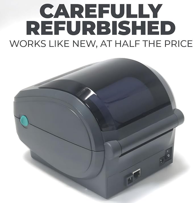 Zebra GK420d Direct Thermal Label Printer Bundle - Includes Zebra Barcode Label Thermal Printer, USB-B Cable and Cleaning Cloth - Monochrome Desktop Printer for USPS, Ethernet Connectivity (Renewed)