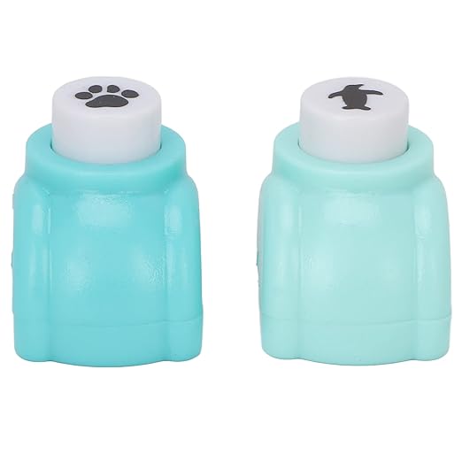 2Pcs Mini Shape Punches DIY Punching, Paper Punch Machines Drill Punch Craft Set Mini Paper Hole Punch Penguin Bear Shapes Punches for Paper Craft DIY Scrapbooking Supplies