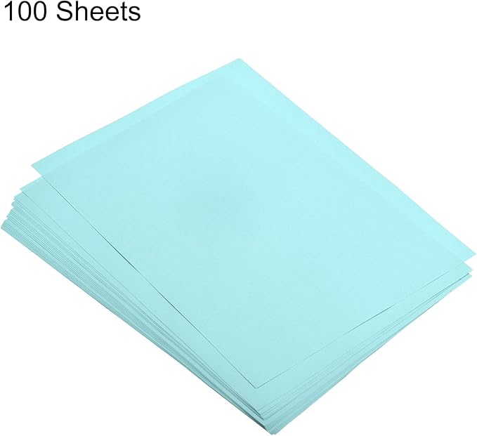 MECCANIXITY 100 Sheets Colored Copy Paper 8.3 x 5.8 Inch Printer Paper 80gsm Light Blue for Office Printing, Document Copying, Invitations, Forms, Art Projects