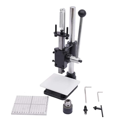 Leather Imprinting Machine Leather Hole Puncher Hand Punching Machine Press Punch Tool Leather Cutt Craft Hole Punching Press Tool (Includes PP Plate + Aluminum Plate with Scale)