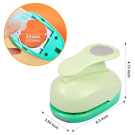 UCEC Circle Punch, 2.5 Inch Circle Hole Punch, Craft Paper Punches Circles Craft Punch Cutters for Handmade Crafting Scrapbooking Cards Arts Fun Projects