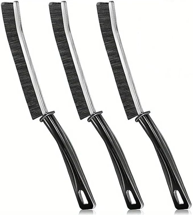5-Pack Beveled Cleaning Brushes– HardDurable Stiff Bristle Scrub Brushes for Tight Gaps, Bathroom, Kitchen & Tile Cleaning – Multi-Purpose Gap Cleaner Tool for Hard-to-Reach Spaces, Non-Slip Handle