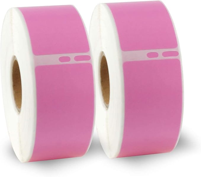 BETCKEY - Compatible DYMO 30252 (1-1/8" x 3-1/2") Address & Barcode Replacement Labels - Compatible with Rollo, DYMO Labelwriter 450, 4XL & Zebra Desktop Printers[2 Rolls/700 Labels, Pink]