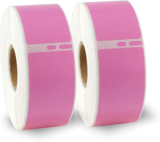 BETCKEY - Compatible DYMO 30252 (1-1/8" x 3-1/2") Address & Barcode Replacement Labels - Compatible with Rollo, DYMO Labelwriter 450, 4XL & Zebra Desktop Printers[2 Rolls/700 Labels, Pink]