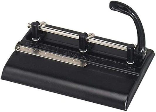 Martin Yale 5325B Master 5000 Series Hole Punch, Black, 9/32" Hole Diameter, Up To 32-sheets of 20 Pound Bond Paper, Adjustable Heads for 2-3 Hole Punching
