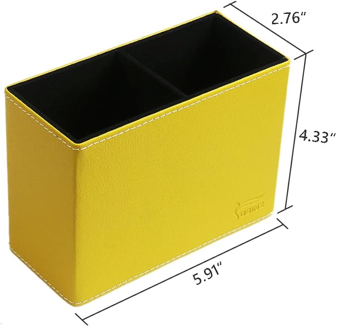 Pen Pencil Holder Cup Container PU Leather Desk Organizer Stand Decor Brush Scissor Decoration Office Home School