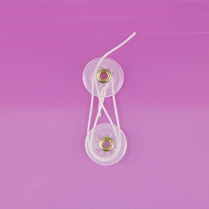 JAM PAPER Plastic Envelopes with Button & String Tie Closure - Letter Booklet - 9 3/4 x 13 - Lavender Purple - 12/Pack