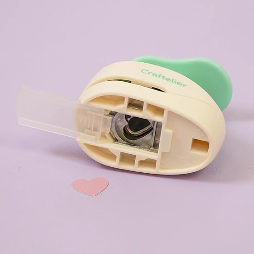 Craftelier - 5/8 Inch Heart Hole Punch with Lever Press | Hole Puncher for Paper Crafts | Heart Punch for Scrapbooking, DIY Cards & Journals | Hole Puncher for Paper & Cardstock.