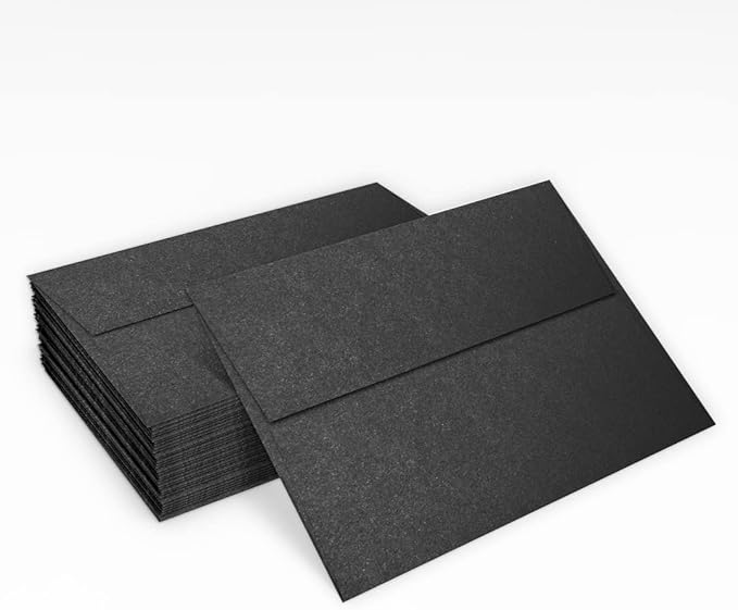 LUXPaper A2 Invitation Envelopes | Peel & Press | 4 3/8" x 5 3/4" | Anthracite Metallic | 80lb. Text | 50 Qty