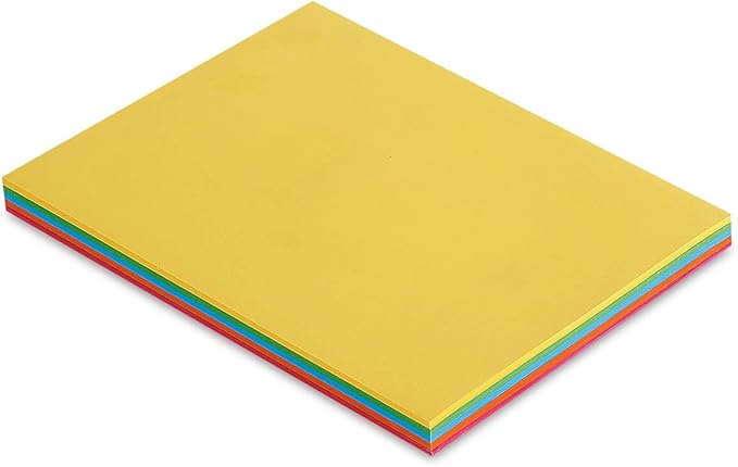 Bold Color Paper Pack of 150 (30 of Each Color), 8-1/2-x-11 Inches, 110 GSM 29 lb Colorful Multipurpose Computer Printer Paper