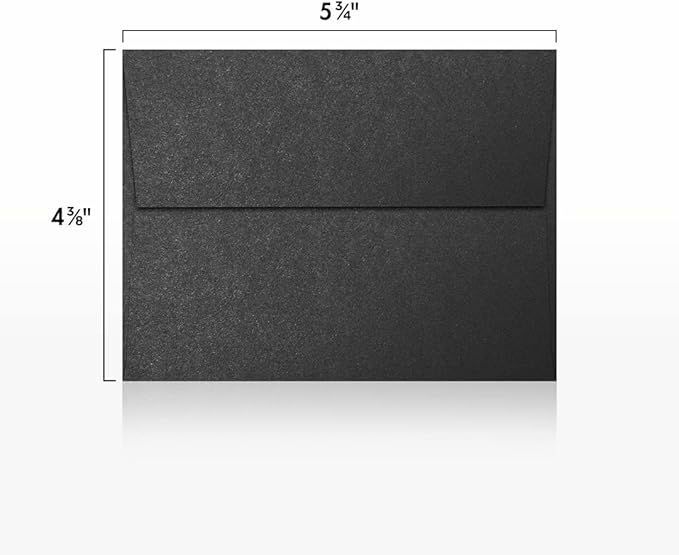 LUXPaper A2 Invitation Envelopes | Peel & Press | 4 3/8" x 5 3/4" | Anthracite Metallic | 80lb. Text | 50 Qty