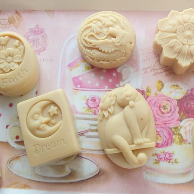 Soap Mold Silicone Soap Molds for Soap Making Craft DIY Handmade Chocolate Candy Cake Mold Strawberry Flower (14448)