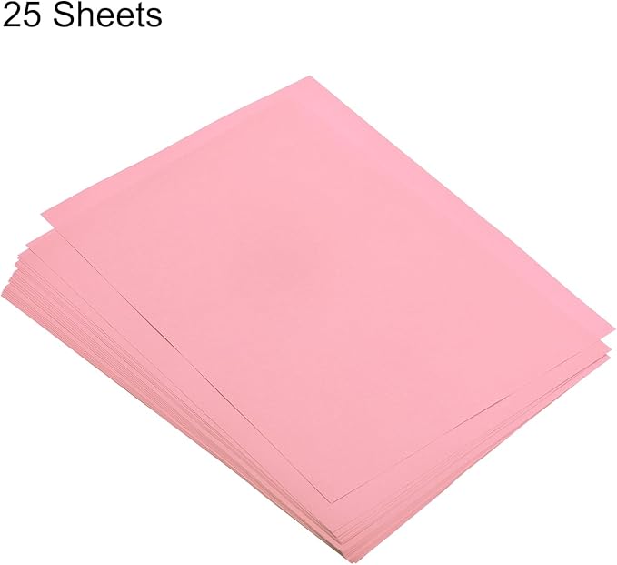 MECCANIXITY 25 Sheets Colored Copy Paper 8.3 x 5.8 Inch Printer Paper 80gsm Light Pink for Office Printing, Document Copying, Invitations, Forms, Art Projects
