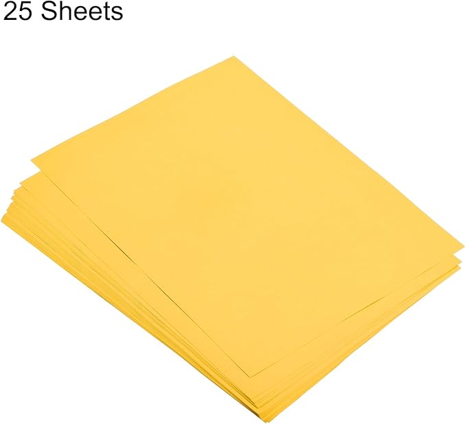 MECCANIXITY 25 Sheets Colored Copy Paper 8.3 x 5.8 Inch Printer Paper 80gsm Gold for Office Printing, Document Copying, Invitations, Forms, Art Projects