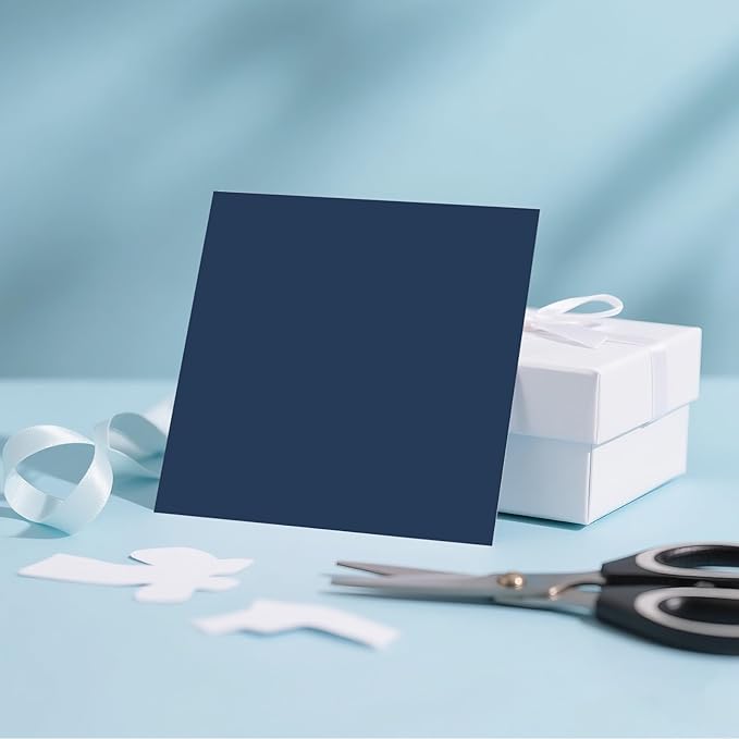 160 Sheets Cardstock Paper 8.5 x 11 Premium Weight 200gsm Dark Blue Card Stock Paper Printing, Crafts, Invitations | Smooth Printer Cardstock Paper | Bulk Construction Paper DIY & Professional Use