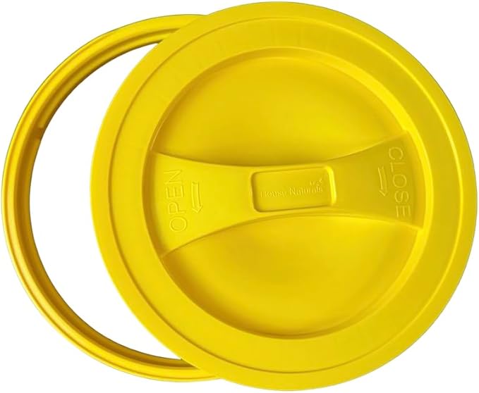 House Naturals 2 Gallon Food Grade - BPA Free Made in USA Buckets Lime Color pails with Screw On Gasket Lids (4, Lime - Yellow lids)