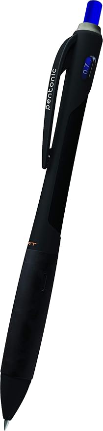 linc Pentonic BR-T Retractable Ballpoint Pens, 12 Count, Blue Ink, 0.7 mm Fine Point, Smooth Writing For Journaling, Office & School (PEN12123)