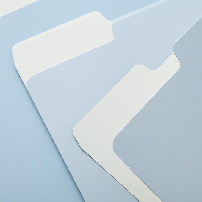 Y YOMA 12 Pack Colored File Folders Letter Size Gradient File Folder with 1/3-Cut Tab Cute Pretty Decorative Heavyweight Filing Folder File Organizers for Office School Home Desktop, Lake Blue