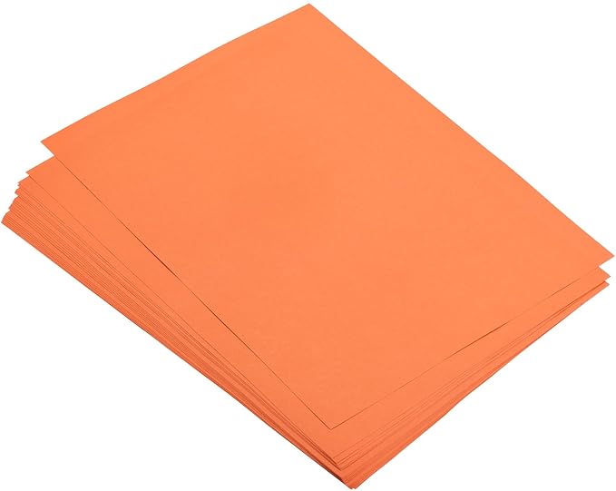 MECCANIXITY 50 Sheets Colored Copy Paper 8.3 x 5.8 Inch Printer Paper 80gsm Orange for Office Printing, Document Copying, Invitations, Forms, Art Projects