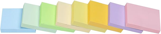 Vanpad Sticky Notes 1.5x2 Inches,48 Pads, Light Colors Self-Stick Pads,75 Sheets/Pad