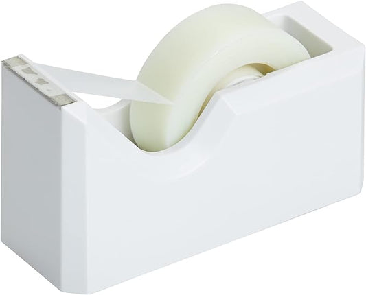 JAM PAPER Colorful Desk Tape Dispensers - White - Sold Individually