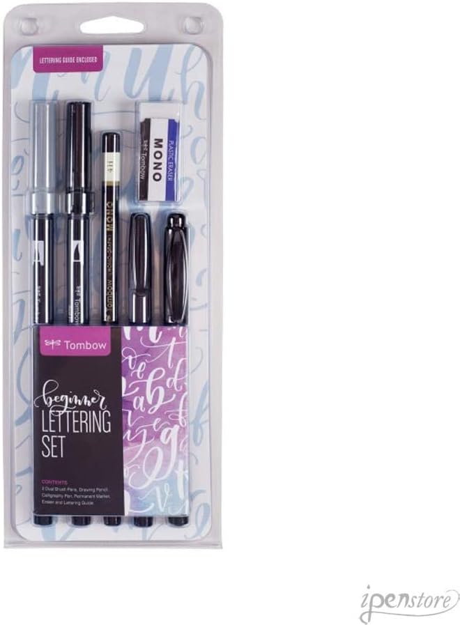 Tombow 56190 Beginner Lettering Set. Includes Essential Tools to Start Hand Lettering