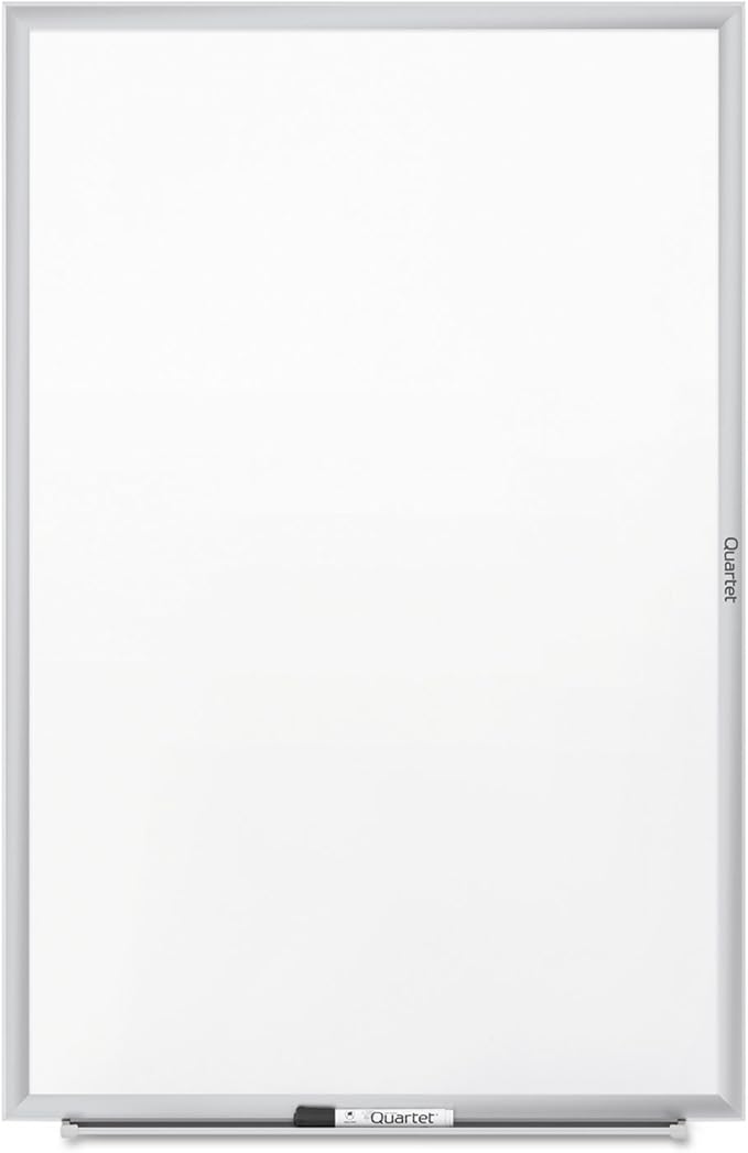 Quartet Whiteboard, Non-Magnetic Dry Erase White Board, 2' x 1.5', Total Erase, Silver Aluminum Frame (S531)