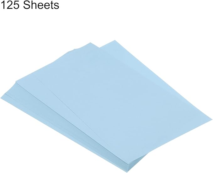 MECCANIXITY 125 Sheets A4 Colored Print Copy Paper 8.5" x 11" Origami Paper Printer Paper 80gsm for Printing, Document Copying, Art Craft, Light Blue