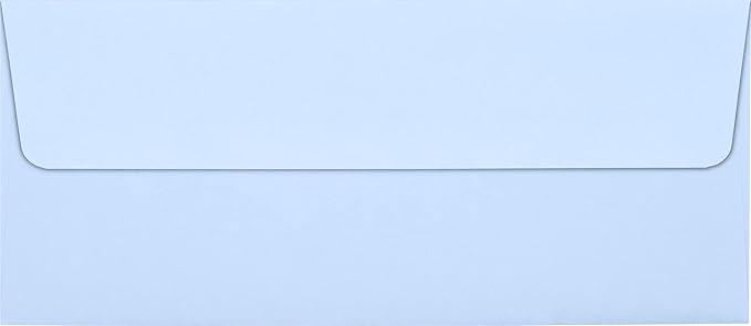 LUXPaper #10 Business Envelopes | Peel & Press | 4 1/8" x 9 1/2" | Baby Blue | 80lb. Text | 1,000 Qty