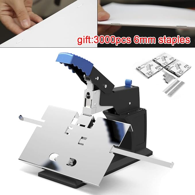 TFCFL Heavy Duty Desk Saddle Stapler, 60 Sheet Capacity, 3000 PCS 23/6mm Staple, Industrial, Functional Style