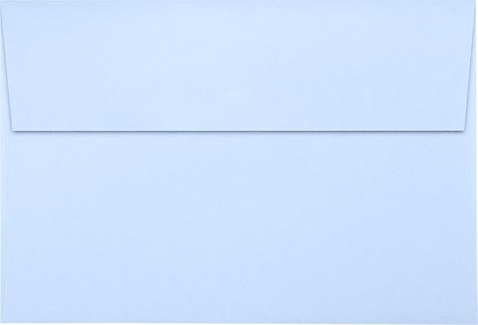 LUXPaper A8 Invitation Envelopes | Peel & Press | 5 1/2" x 8 1/8" | Baby Blue | 80lb. Text | 50 Qty