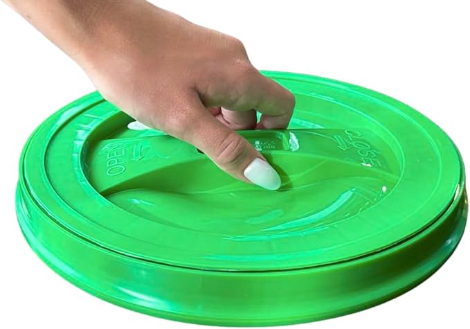 House Naturals 2 Gallon Food Grade - BPA Free Made in USA Buckets Lime Color pails with Screw On Gasket Lids (5, Lime - Green lids)