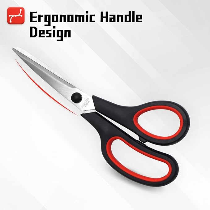 Vitoler Scissors All Purpose Heavy Duty,8.5" Kitchen Scissor for Food,Sewing Fabric Cutting, Right/Left Handed scissors for school