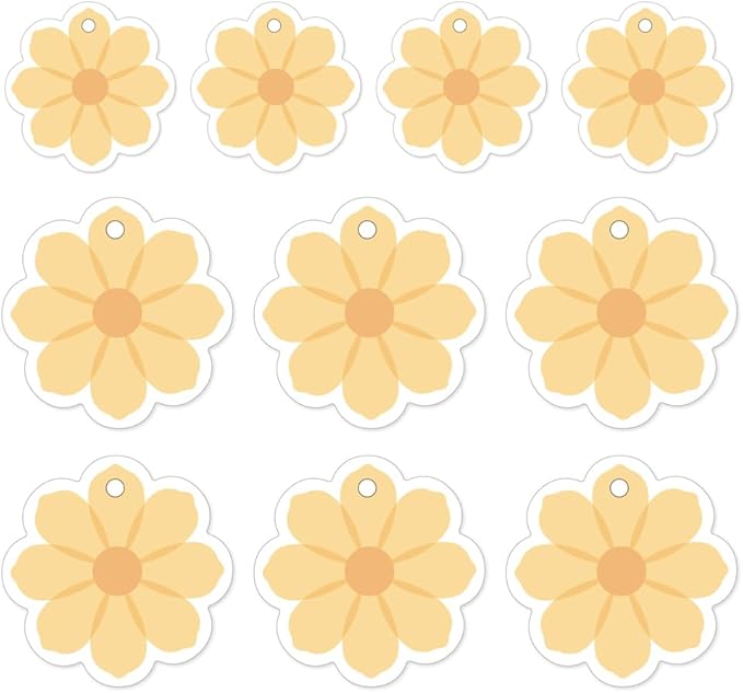 Flower-Shaped Wood Pulp Sponge Scrubber, sponges Kitchen– Dual-Sided Natural Dish Sponge,sponges for Dishes, Eco-Friendly, Quick-Drying, Gentle on Non-Stick Pans (8.5×1.8cm) (10pcs)
