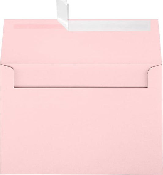 LUXPaper A8 Invitation Envelopes | Peel & Press | 5 1/2" x 8 1/8" | Candy Pink | 80lb. Text | 50 Qty