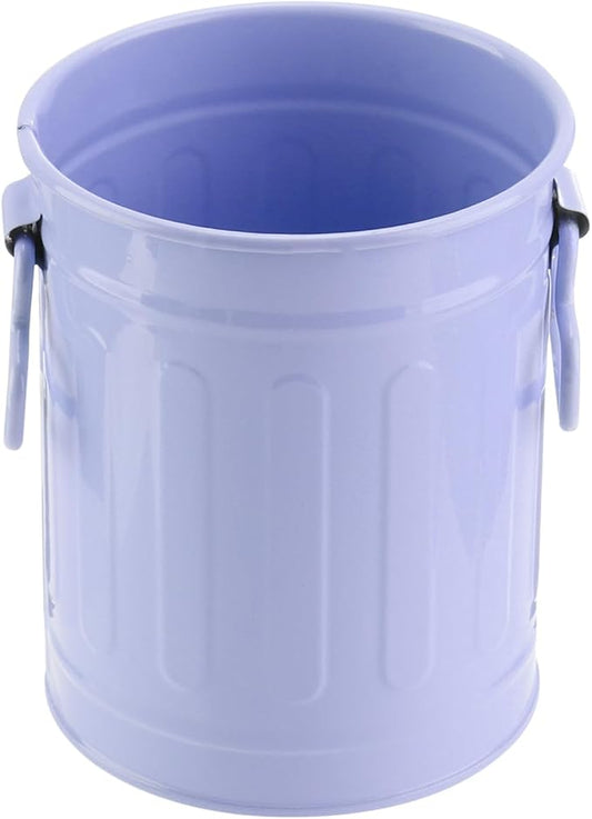 PATIKIL Barrel Pencil Holder, Metal Pen Holder for Desk Pencil Holders Cup Organizer with Handles Makeup Brush Holder Stationery Storage, Purple