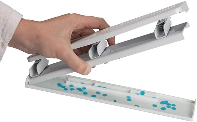 JAM PAPER Metal 3 Hole Punch - White - 10 Sheet Capacity - Hole Puncher Sold Individually