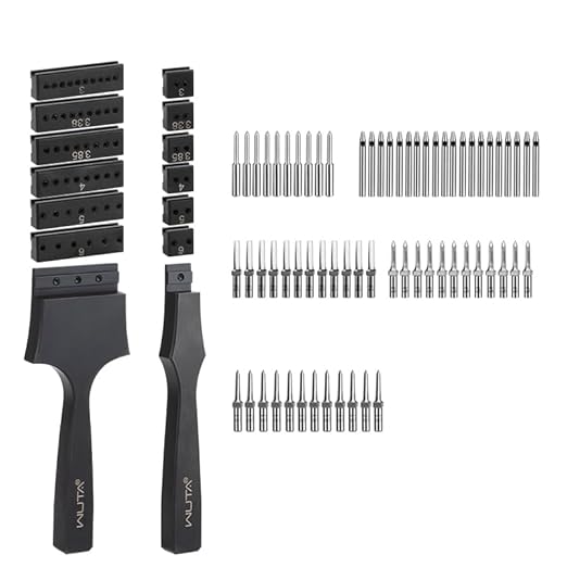 WUTA Removable Leather Hole Punch,Versatile Leather Stitching Punch,Leather Hole Punch Tool Set,Leather Stitch Punch for Leather Stitching Punch Craft DIY（Full Size Set）