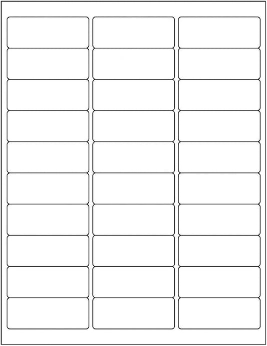 SJPACK 30-up Labels 150000 Stickers 5000 Sheets 2.625 x 1 FBA Address Labels White Mailing Labels for Laser and Injet Printers