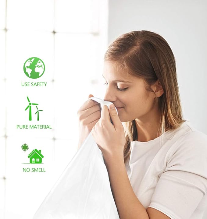 5 Gallon 220 Counts Strong Trash Bags Garbage Bags by Teivio, Bin Liners, for bathroom home office kitchen, 5.5 Gal, Clear