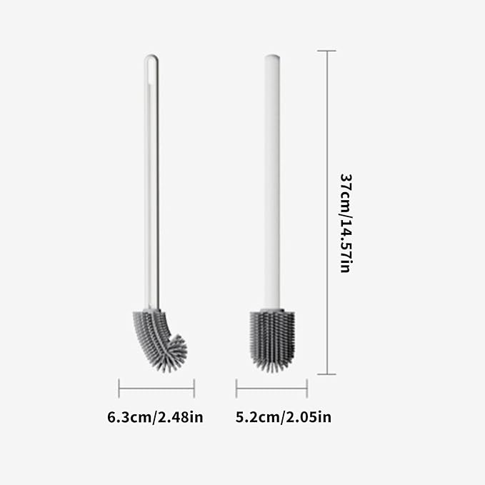 Bendable Silicone Toilet Brush, Flexible Head for | Ergonomic Grip, Bowl Replacement Tool